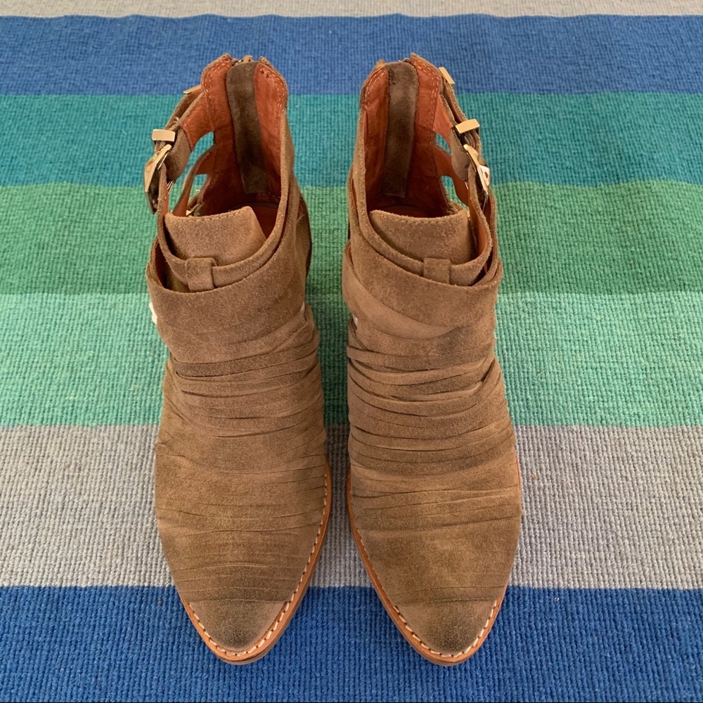 Jeffrey Campbell taupe suede nuestra booties - Picture 5 of 8